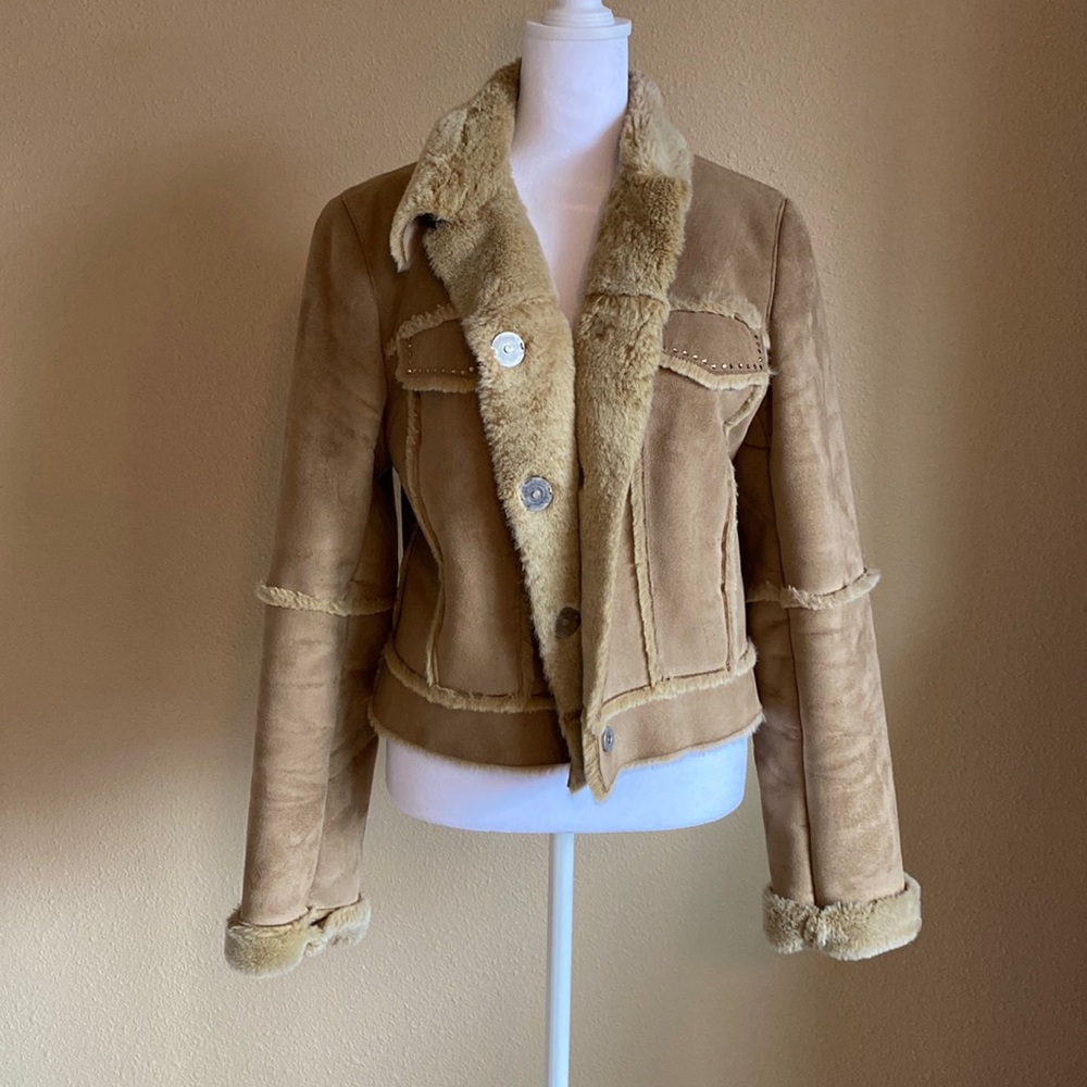 Synthetic fur coat
